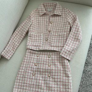 Chanel Style Tweed Skirt and jacket in Pink